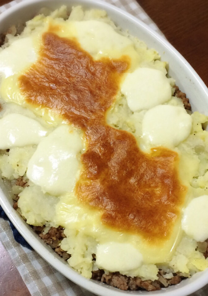 ジャガイモとひき肉の重ね焼き-レシピのメイン写真