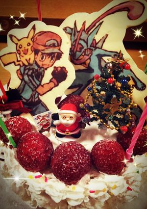 キャラチョコ X'masケーキ ポケモン-レシピのメイン写真