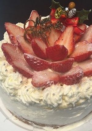 バター・BPなしでクリスマスケーキ-レシピのメイン写真