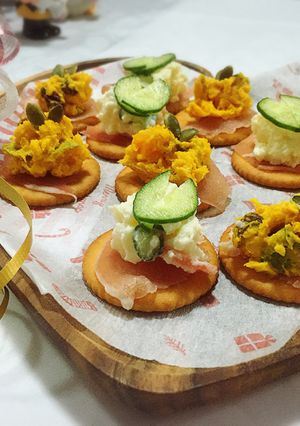 かぼちゃサラダ&ポテトサラダのカナッペ☆-レシピのメイン写真