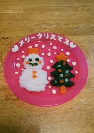 離乳食で☆赤ちゃんのクリスマスプレート☆-レシピのメイン写真