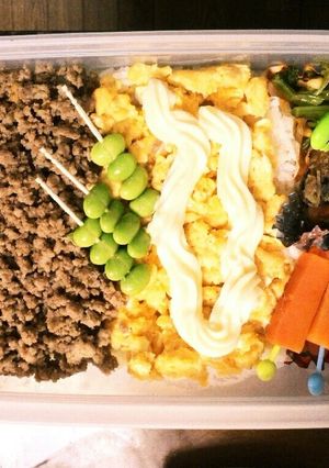 二色ご飯★部活弁当-レシピのメイン写真