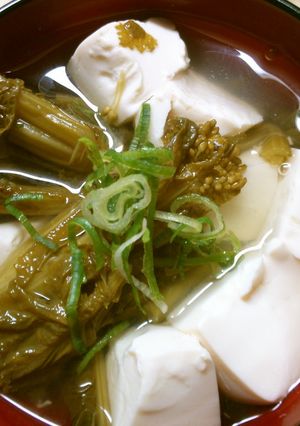 簡単さっぱり♪ 菜の花と豆腐のお吸い物！-レシピのメイン写真