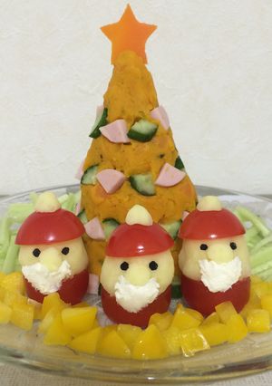 トマトサンタ★かぼちゃツリー-レシピのメイン写真