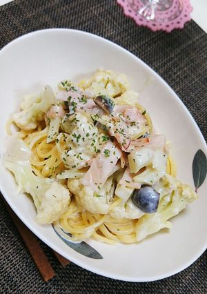 やさしい☆カリフラワーのクリームパスタ-レシピのメイン写真