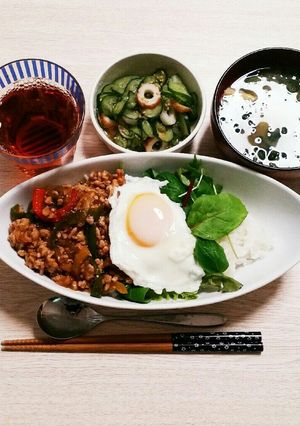 15分で簡単♡カフェ風ガパオライス風ご飯-レシピのメイン写真