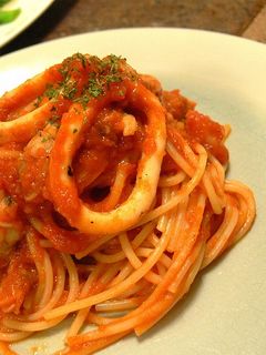 シーフードのトマトソースパスタ-レシピのメイン写真