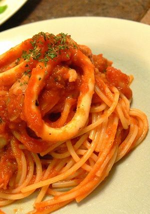 シーフードのトマトソースパスタ-レシピのメイン写真