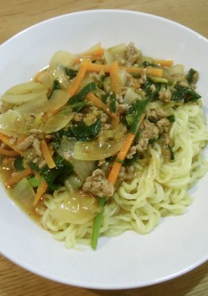寒い日にあったか～い「ピリ辛あんかけ麺」-レシピのメイン写真
