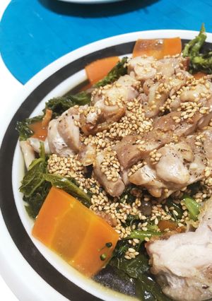 温野菜と鶏の中華ダレ-レシピのメイン写真
