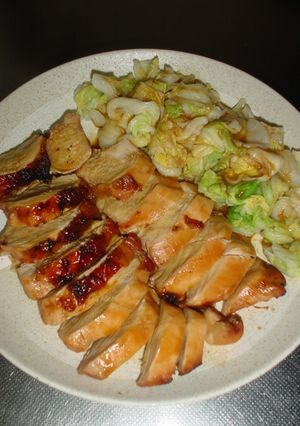 大人の味！むね肉と白菜のカラシ醤油がけ-レシピのメイン写真