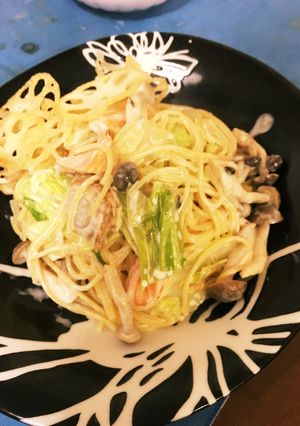 鮭とキャベツのクリームパスタ-レシピのメイン写真