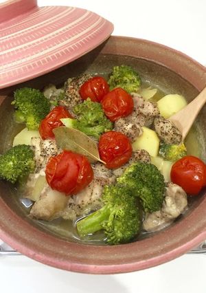 野菜と鶏肉の蒸し煮シンプル風味-レシピのメイン写真