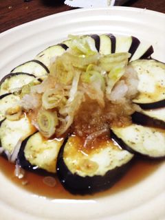 レンジで簡単!茄子のポン酢がけ-レシピのメイン写真