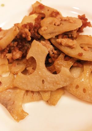 レンコンのひき肉炒め-レシピのメイン写真