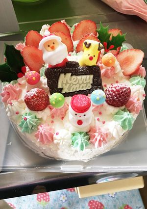 クリスマスデコレーションケーキ-レシピのメイン写真