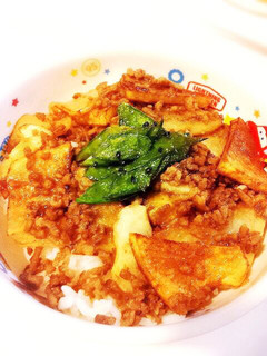 簡単どんぶり ひき肉ポテト丼-レシピのメイン写真