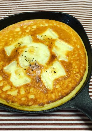 【糖質オフ】スキレットでチーズパンケーキ-レシピのメイン写真