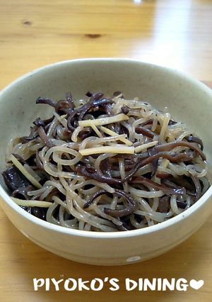 地味ウマ♬きくらげと糸蒟蒻の生姜炒め-レシピのメイン写真