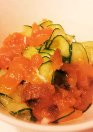 簡単 干し柿とキュウリの酢の物-レシピのメイン写真