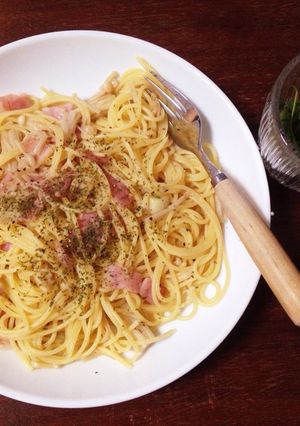 【残り物】アヒージョで即席パスタ-レシピのメイン写真