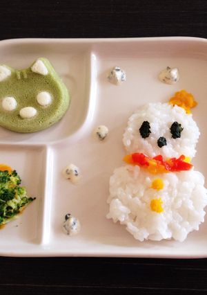 ヨーグルトアート☆クリスマス離乳食-レシピのメイン写真