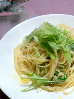 水菜とツナのパスタ!-レシピのメイン写真