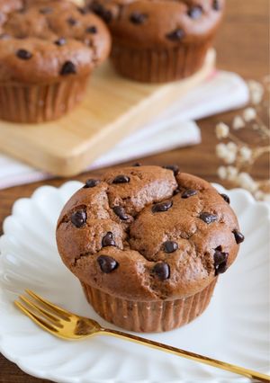 チョコバナナのココアカップシフォンケーキ-レシピのメイン写真