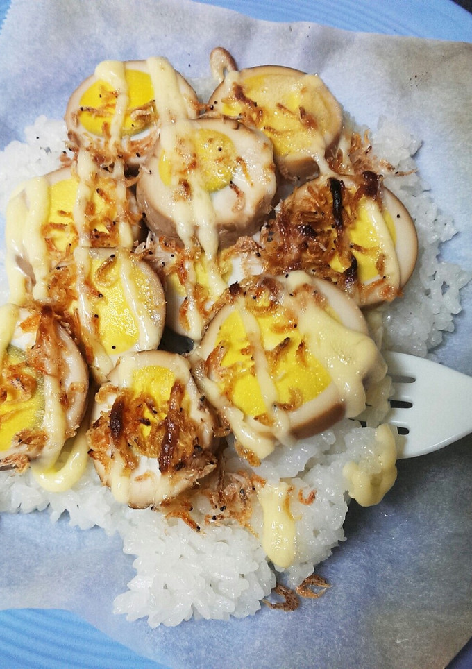 あみえびと煮卵のマヨネーズライス焼き-レシピのメイン写真