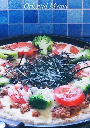 簡単！シーチキンそぼろのホットごはんピザ-レシピのメイン写真