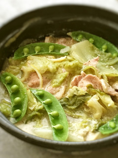 豚肉とキャベツの豆乳スープ煮-レシピのメイン写真