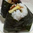しその塩漬チーズおかかおにぎり