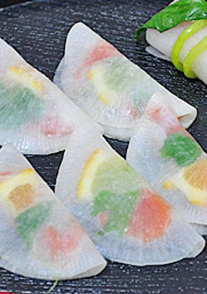シースルー大根のスモークサーモン包み-レシピのメイン写真