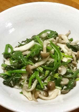 ほうれん草&キノコの塩ニンニク-レシピのメイン写真