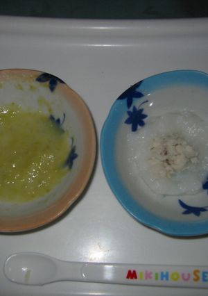 離乳食２<魚粥＆キャベツのミルク煮>-レシピのメイン写真