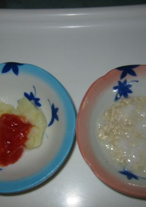離乳食３<ささみ粥＆じゃがトマト>-レシピのメイン写真