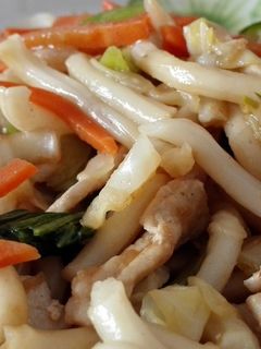 簡単☆醤油&鶏がら焼きうどん-レシピのメイン写真