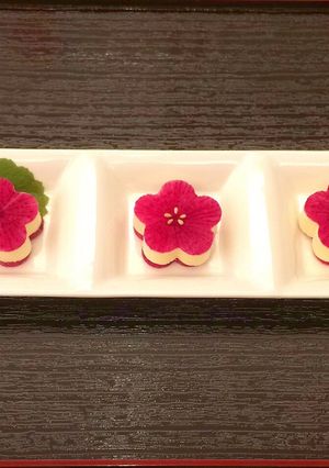 大根とチーズで作る紅白のオードブルサンド-レシピのメイン写真