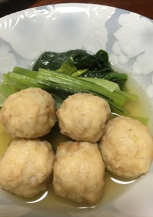 小松菜と鶏団子の煮物-レシピのメイン写真