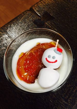 可愛い♪♪雪だるまヨーグルト♪♪-レシピのメイン写真