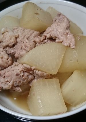 大根と豚もも肉の煮付け-レシピのメイン写真