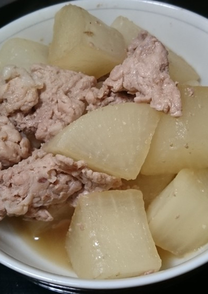 大根と豚もも肉の煮付け-レシピのメイン写真