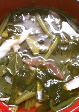 簡単！ほうれん草と椎茸 ワカメのお吸い物-レシピのメイン写真
