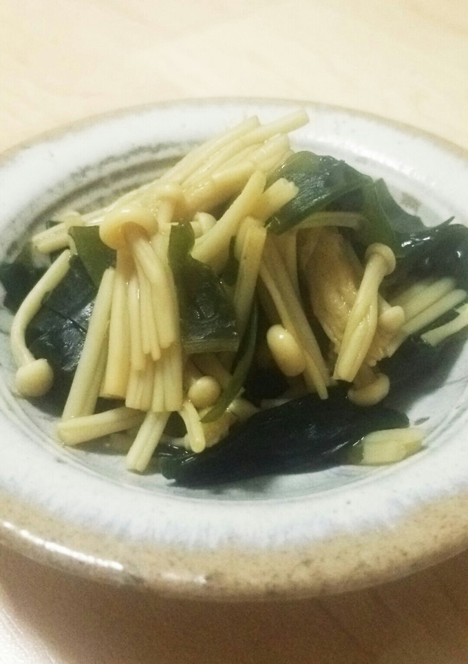 ワカメとえのきの炒り煮-レシピのメイン写真