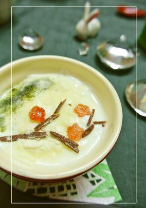 ❁梅が枝❁　和のヨーグルトアート　-レシピのメイン写真