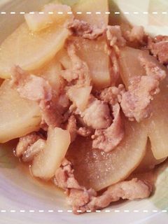 レンジ時短で簡単!大根と豚肉の煮物-レシピのメイン写真