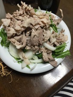 水菜と玉ねぎと豚バラのポン酢あえ-レシピのメイン写真