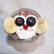 簡単 朝食☺ おさるのヨーグルトアート