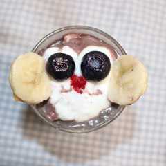 รูปของ 簡単　朝食☺　おさるのヨーグルトアート