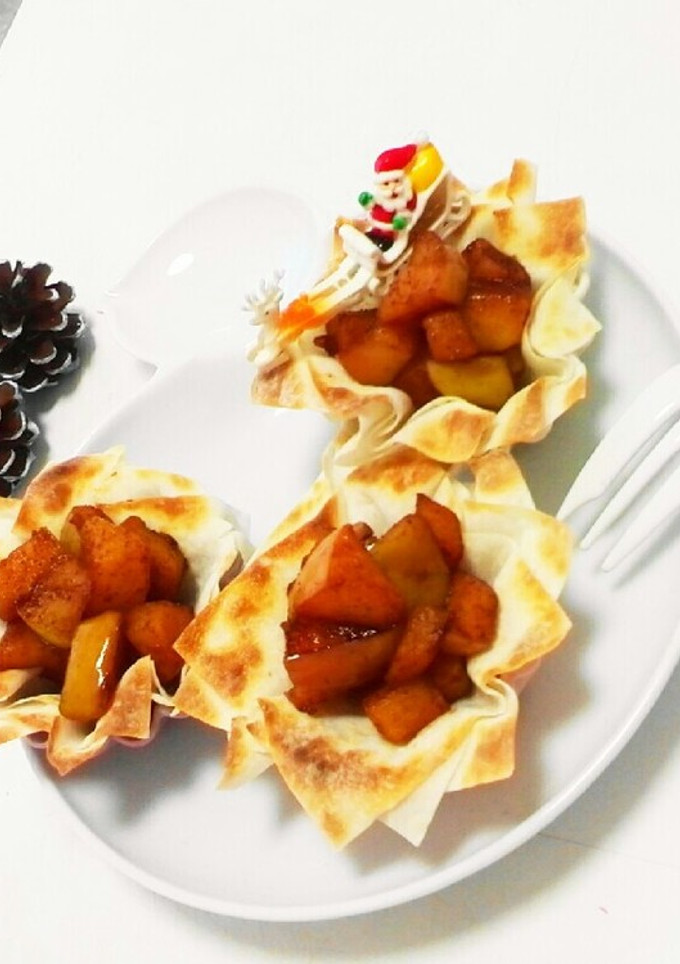 焼売の皮と林檎のおやつ-レシピのメイン写真